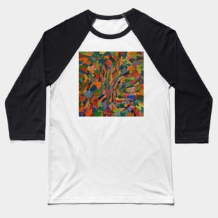 Colourful Abstract Jigsaw Painting Baseball T-Shirt